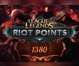 Rot Point 1380 Riot Points | Пополнение входом League of Legends, купить у ...