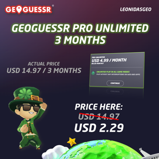 GeoGuessr Pro Unlimited | 3 Months Subscription