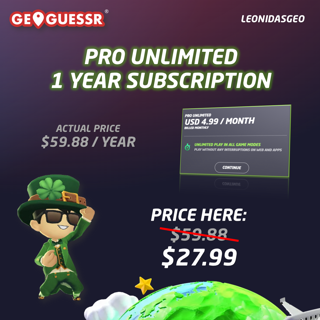 GeoGuessr Subscription to YOUR ACCCOUNT | Pro Unlimited 1 Year