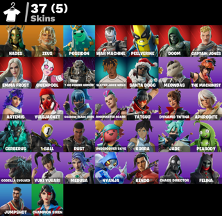 [PC] 37 skins | Hades | Zeus | Poseidon | War Machine | Peelverine | Doom