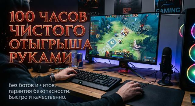 Отыгрыш 100 часов в Dota 2 на нулевом аккаунте | Ручная работа | Без читов и ботов