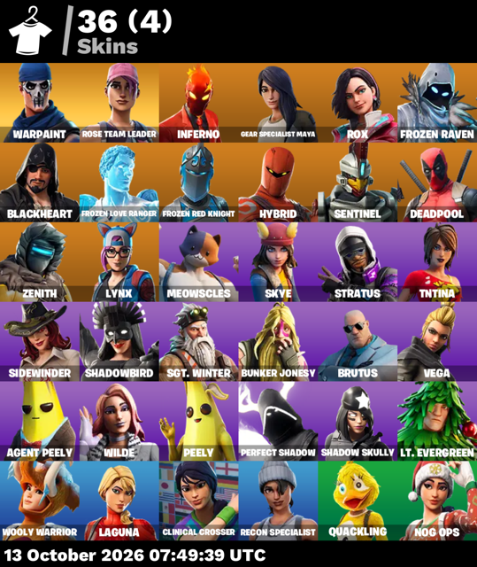 Sws| 36 скинов (4 платных) | Rose Team Leader | Warpaint | Ultimate STW