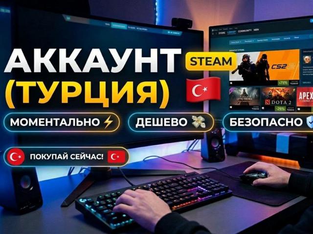 STEAM АККАУНТ | РЕГИОН ТУРЦИЯ | БЕЗ STEAM GUARD |