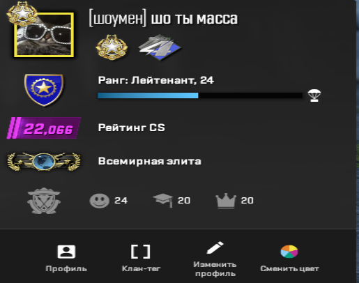 ✦{ПОЛНЫЙ ДОСТУП} Prime Аккаунт • 22.000 рейтинг • Глобал • 2к общих часов в игре, игр на 2600р ✦
