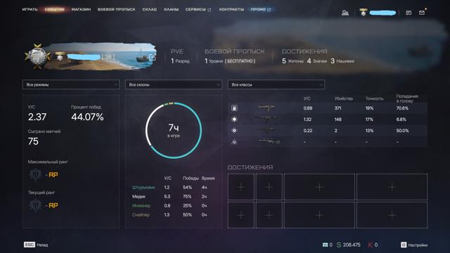Аккаунт warface с 38 рангом