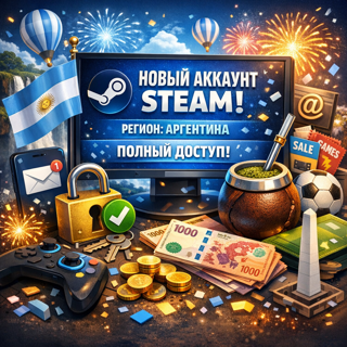 Новый аккаунт STEAM, РЕГИОН - АРГЕНТИНА, ПОЛНЫЙ ДОСТУП