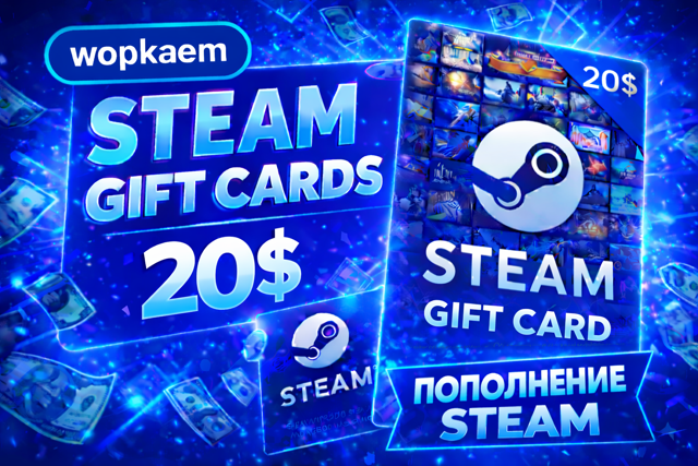 𒋲 20$ 𒋲 STEAM GIFT CARD 𒋲 ВСЕ РЕГИОНЫ КРОМЕ РОССИИ! 𒋲