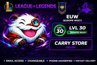 EUW | Account League of Legends (30 LVL - 3 SKINS - 26 CHAMPIONS) + 30 ДНЕЙ ГАРАНТИЯ