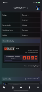 Аккаунт steam с растом