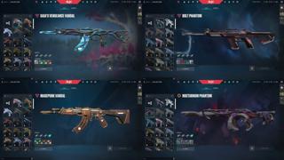 ᨒ 11,000 VP + 24 Скина ― Vandal Чаропанк ― Phantom Ноктюрнум ― Vandal Возмездие Земли ― Phantom Разряд ― Лайтстик Баббл-поп