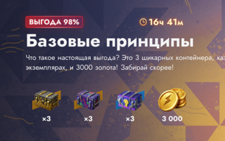 ►【3000 золота】+【9 контейнеров】◄ БАЗОВЫЕ ПРИНЦИПЫ