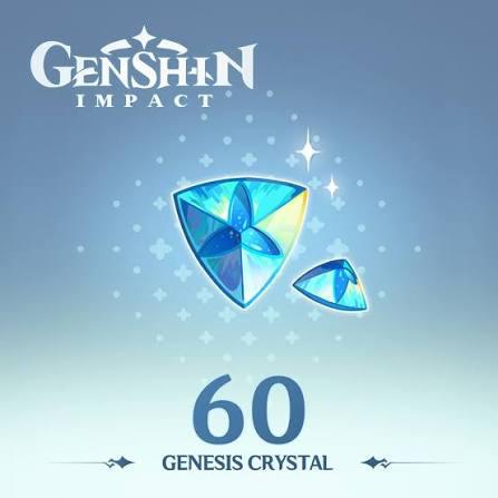 60 КРИСТАЛЛОВ GENSHIN IMPACT, Быстро и официально
