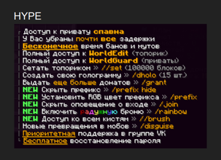 ДОНАТ HYPE НА СЕРЕРЕ HYPE MC