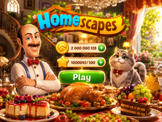 Homescapes 350 000монет | 35 000 энергии за 5 минут