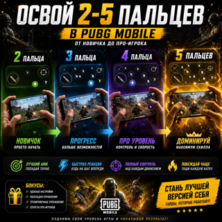 “Стань имбой: идеальные раскладки 2, 3, 4 и 5 пальцев PUBG Mobile”