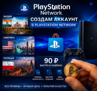 Создам акаунт в PlaystationNetWork