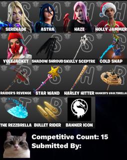 15 skins | ким кардошьян | Морена | бита харли | Багровая Аони | Мириада | Одиннадцать |