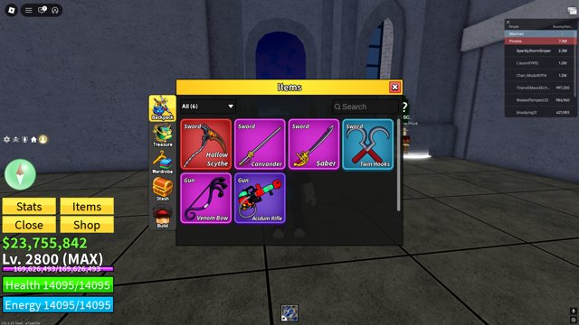 Роблокс Аккаунт 54000 робуксов тотал blox fruits 2800 lvl (MAX)