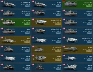 F-15C MSIP II, F-15A, Leopard 2PL, M1A2 Abrams, HSTV-L, M1A1 HC