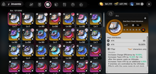 45LVL, сервер EU, все персонажи (кроме Chaos) + скины Hotori и Lacrimosa + сигнатурные предметы Nanally и Lacrimosa.