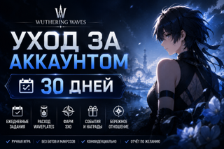 Уход за аккаунтом Wuthering Waves | 30 дней | Полное сопровождение