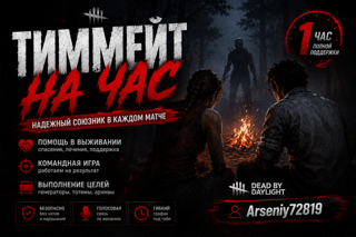 Тиммейт на час в Dead by daylight (чек описание)