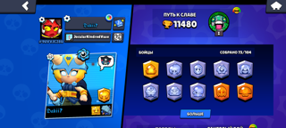 лучший аккаунт для старта в Brawl stars 11480кубков,73бойца,куча скиновбыстронадежно