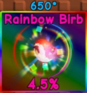 Rainbow birn-радужный бирб (реткий дорогой) пет откатывает время яиц ПРЕДУПРЕЖДАЮ!! ЭТОТ ПЕТ ОЧЕНЬ ДОРОГОЙ В Grow a garden