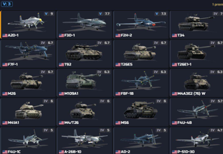 9.0 БР | A2D-1 | T34 | M109A1 | M41A1 | F7F-1 | T26E5 | F3D-1