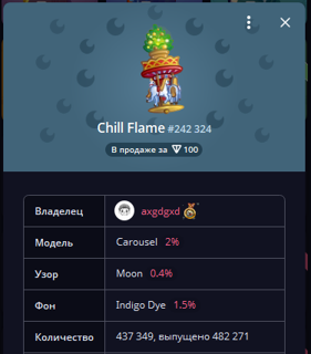 Chill Flame Carousel | NFT подарок