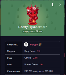 Liberty Figure Ruby Flame | NFT подарок
