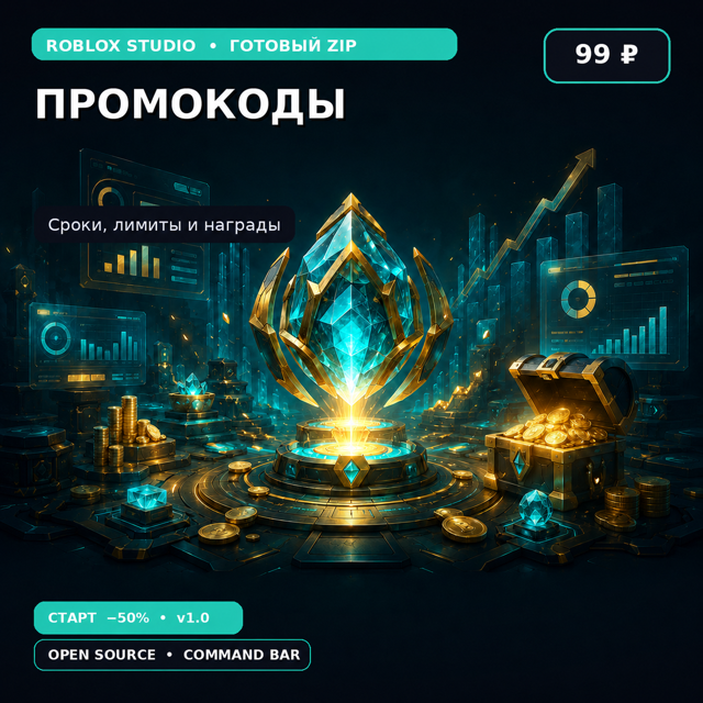 Промокоды для Roblox Studio | Luau + автоустановка