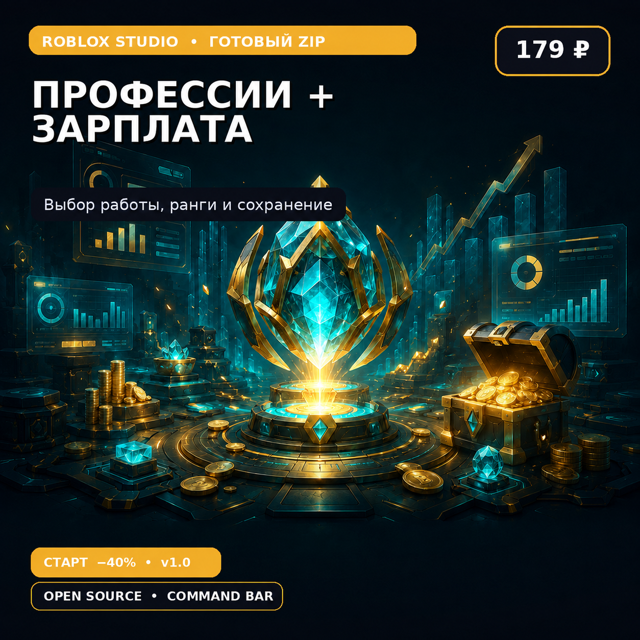 Работы и зарплаты для Roblox Studio | Roleplay система