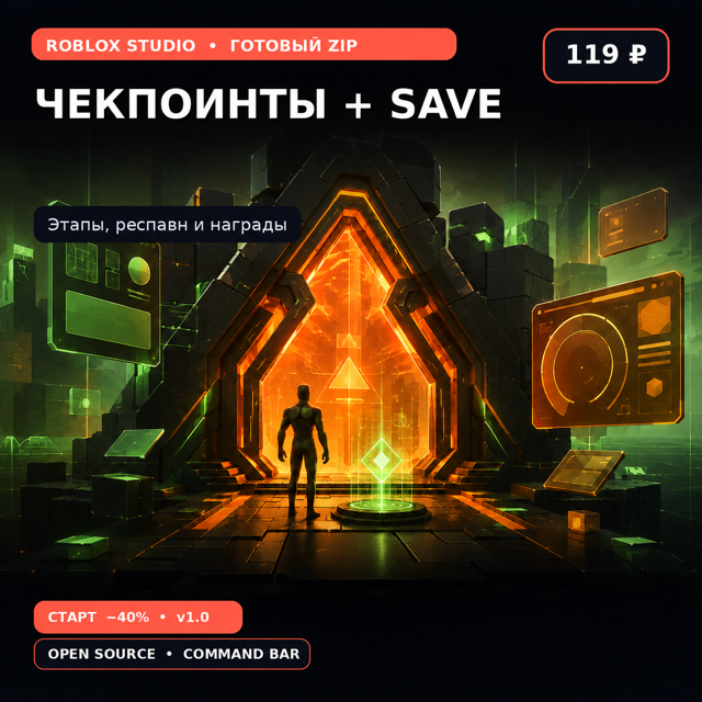 Чекпоинты для Obby | Roblox Studio + сохранение