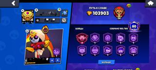 Аккаунт Brawl Stars 103000 Кубков#105 Бойцов#Много скинов