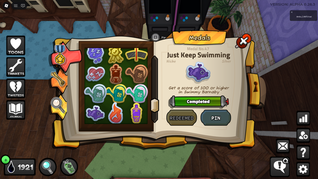 Достижение(Бейдж): Just Keep Swimming. (Мир денди)