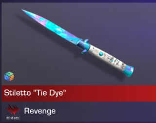 Нож Stiletto "Tie Dye" голдой или за 0.03