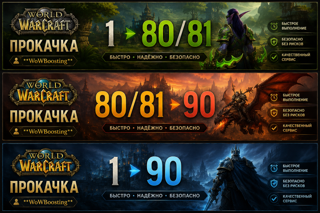 Прокачаем с 80/81ур по 90ур в АФК за 2-3часа! Лучшая цена и скорость!