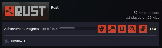 RUST STEAM | 87 ЧАСОВ | НЕТ БАНОВ