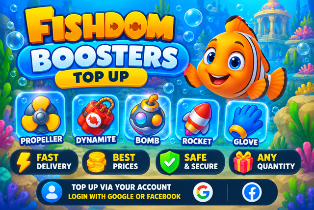 БУСТЕРЫ FISHDOM — БЫСТРОЕ ПОПОЛНЕНИЕ