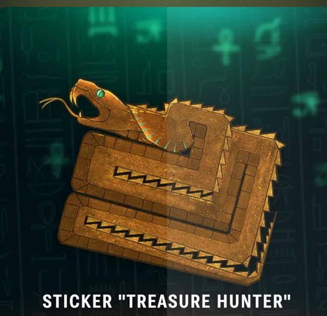 Sticker "Treasure Hunter" Без входа на Аккаунт.